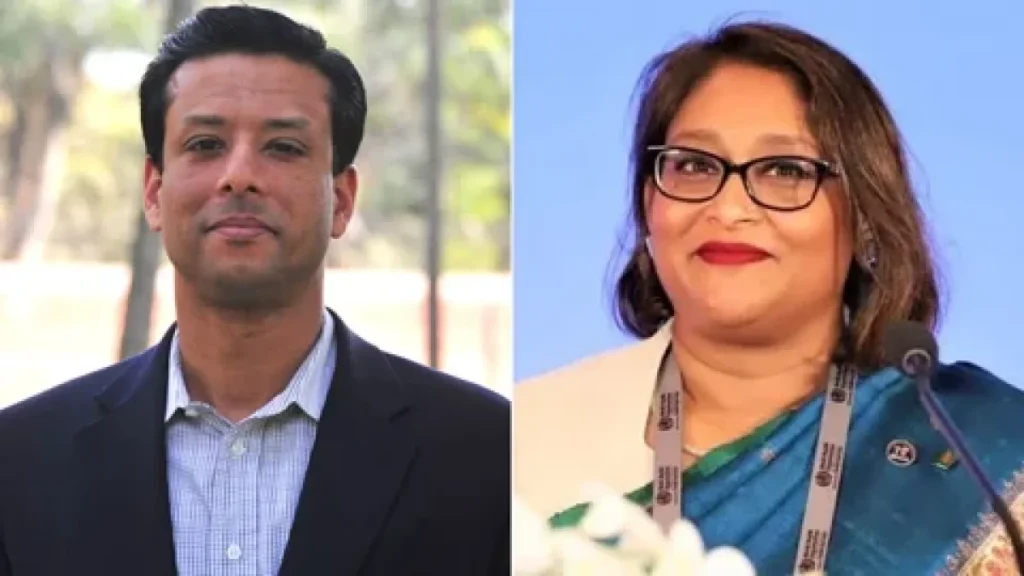 সজীব ওয়াজেদ জয় ও সায়রা ওয়াজেদ পুতুল। ফাইল ছবি